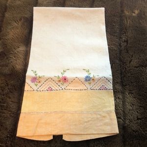 Antique Hand embroidered tea towel